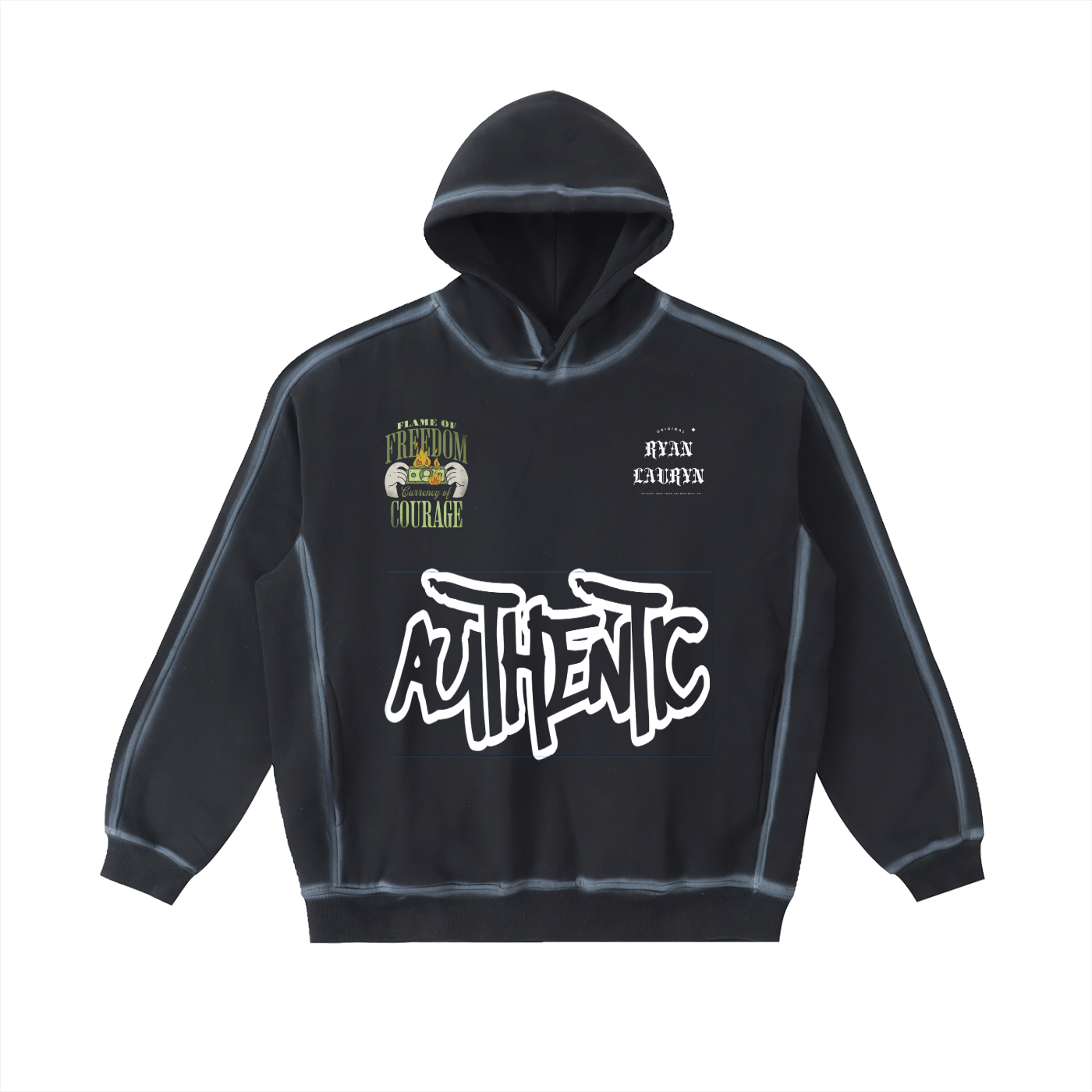 Ryan Lauryn Sunfaded Edge Fleece Hoodie