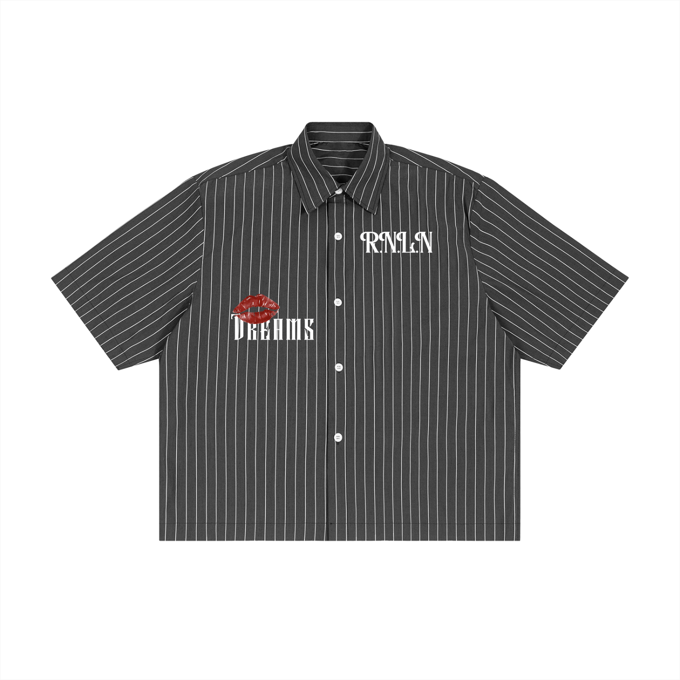 Ryan Lauryn Striped Boxy Button-Up Shirt