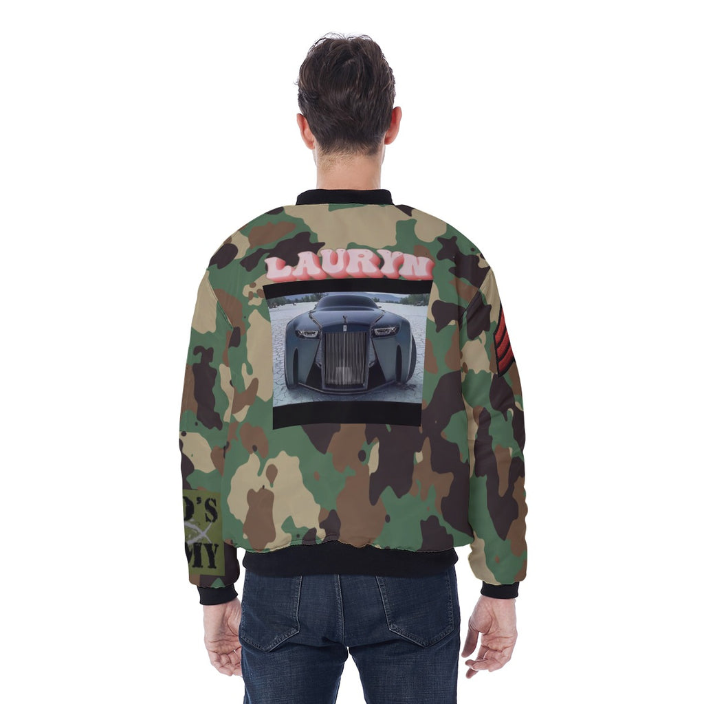 Men's Ryan Lauryn Bomber Jacket With Sleeve Pocket