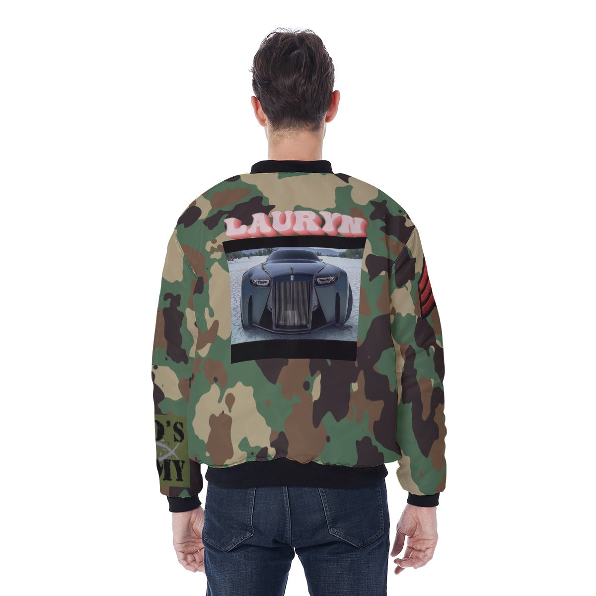 Men's Ryan Lauryn Bomber Jacket With Sleeve Pocket