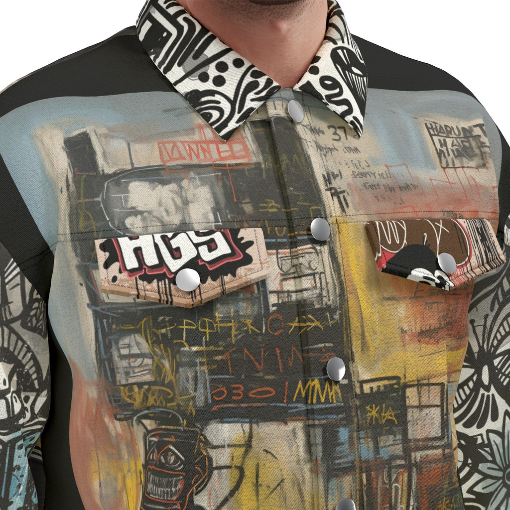 Ryan Lauryn Soulful Art Unisex Lapel Jacket | 245GSM Cotton