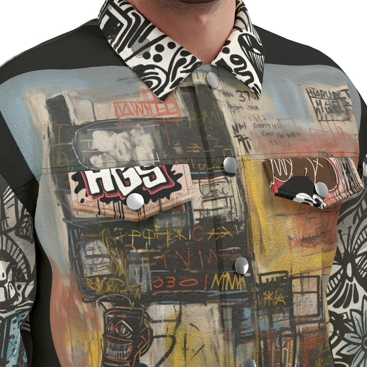 Ryan Lauryn Soulful Art Unisex Lapel Jacket | 245GSM Cotton