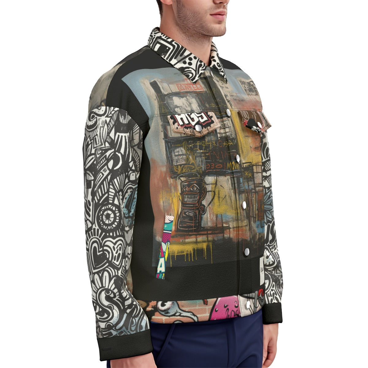 Ryan Lauryn Soulful Art Unisex Lapel Jacket | 245GSM Cotton