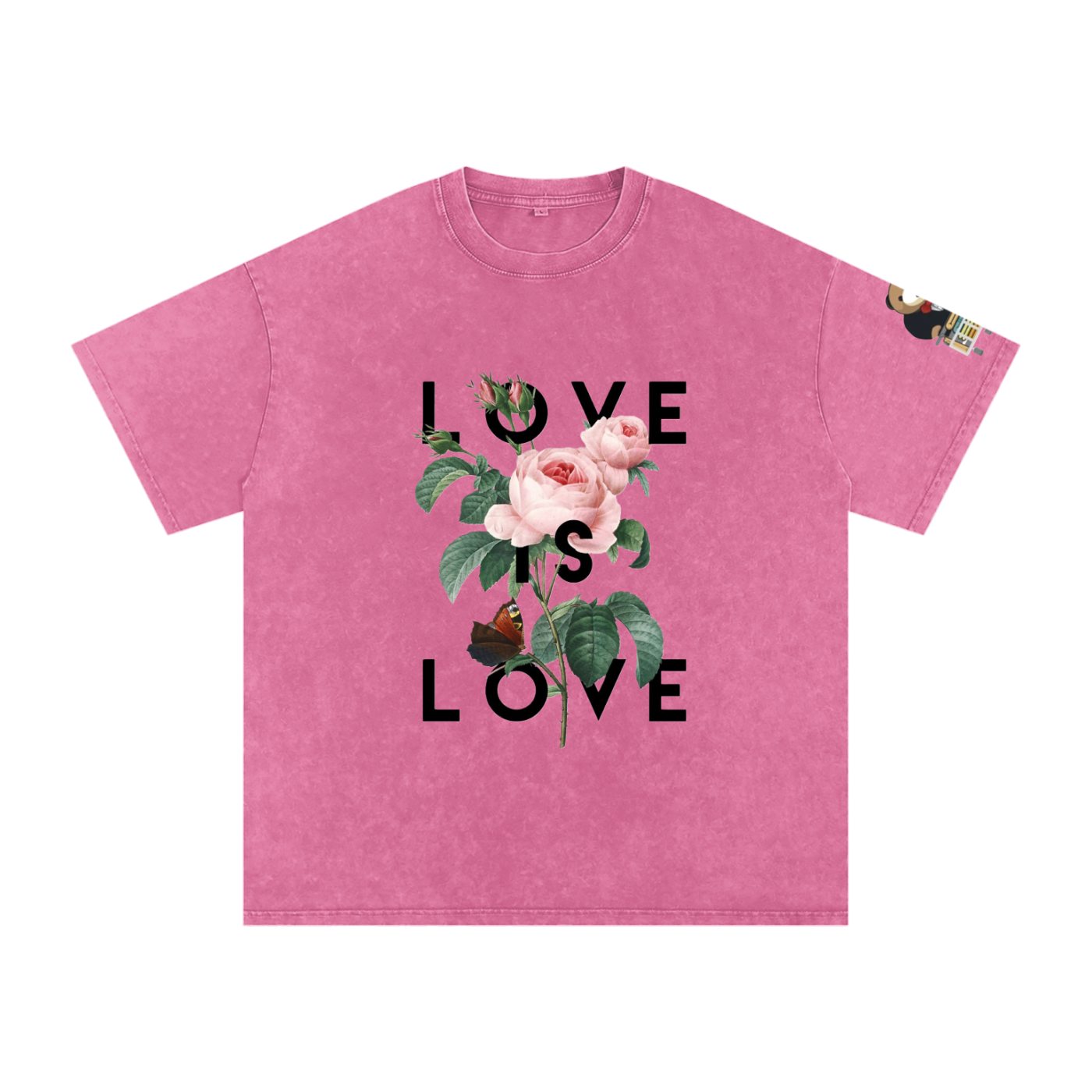 Ryan Lauryn Snow Washed Oversized Cotton T-Shirt