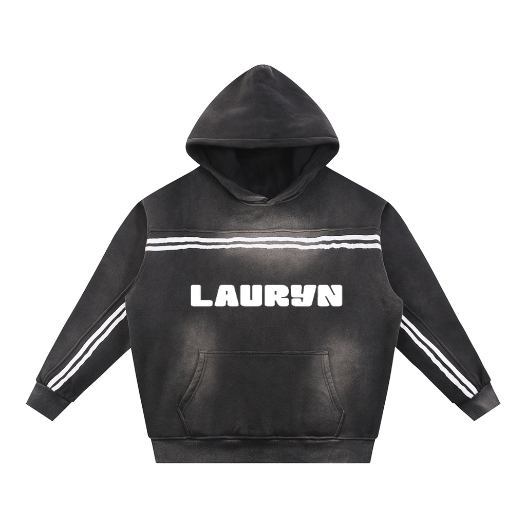 Ryan Lauryn Sun Fade Contrast Tape Fleece Hoodie
