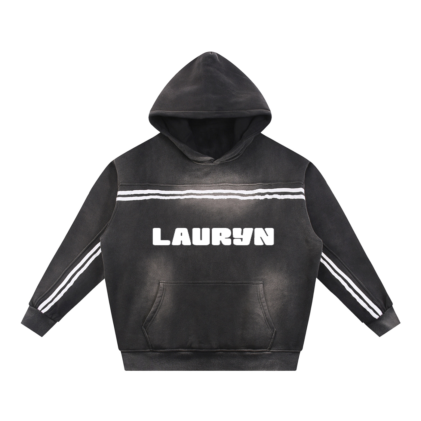 Ryan Lauryn Sun Fade Contrast Tape Fleece Hoodie