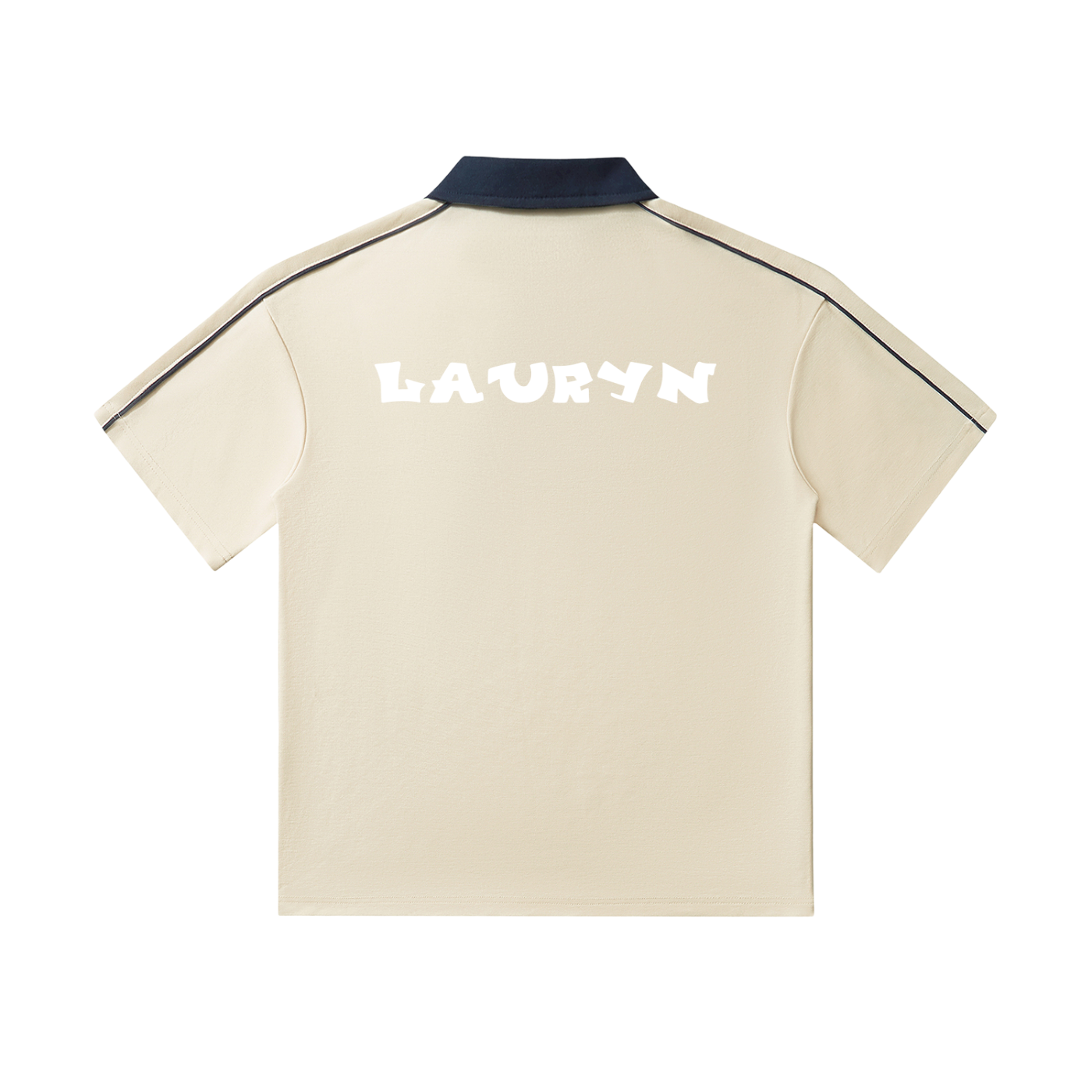 Ryan Lauryn Contrast Collar Short-Sleeve Polo Shirt