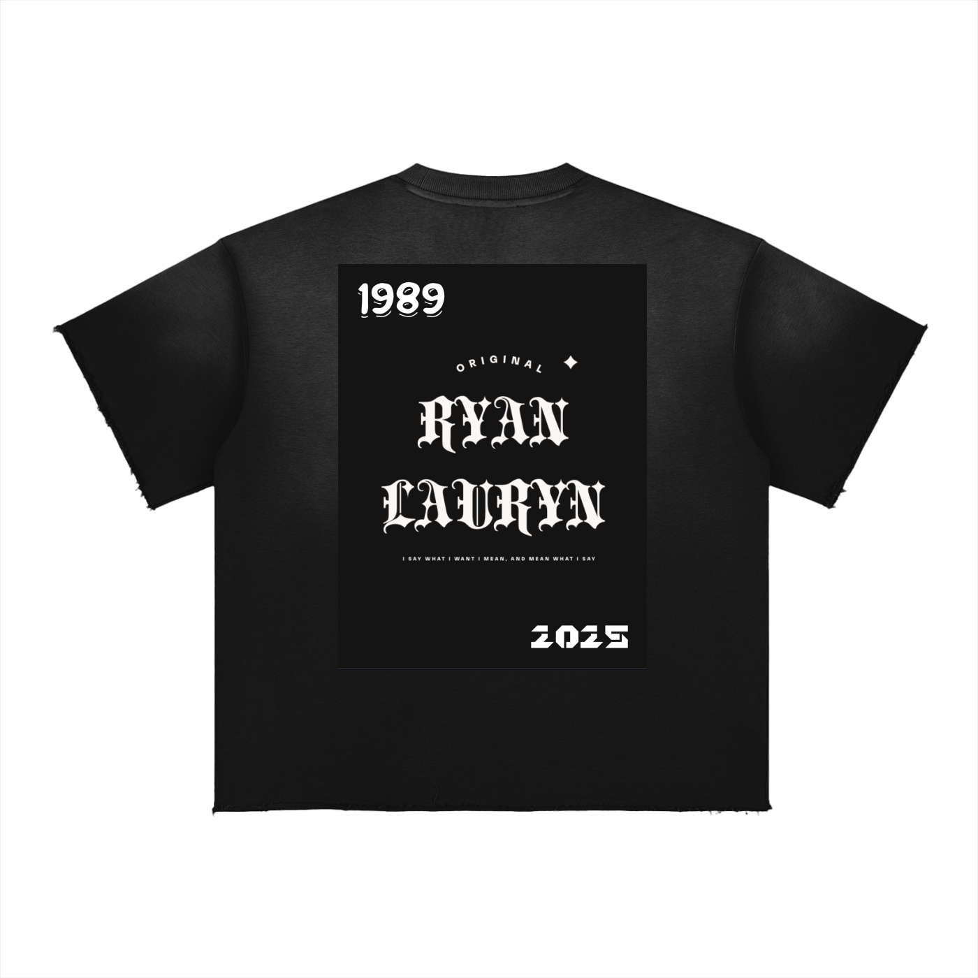 Ryan Lauryn Sun Fade Raw Edge T-Shirt
