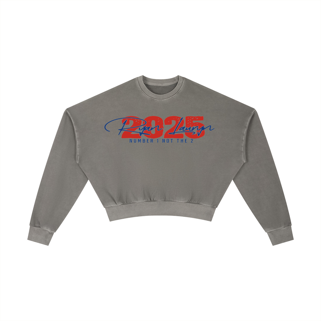 Ryan Lauryn Vintage Washed Cropped Sweatshirt