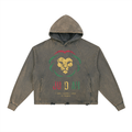 Ryan Lauryn Vintage Washed Frayed-Hem Hoodie