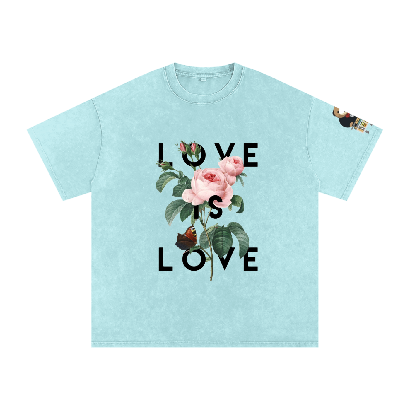 Ryan Lauryn Snow Washed Oversized Cotton T-Shirt