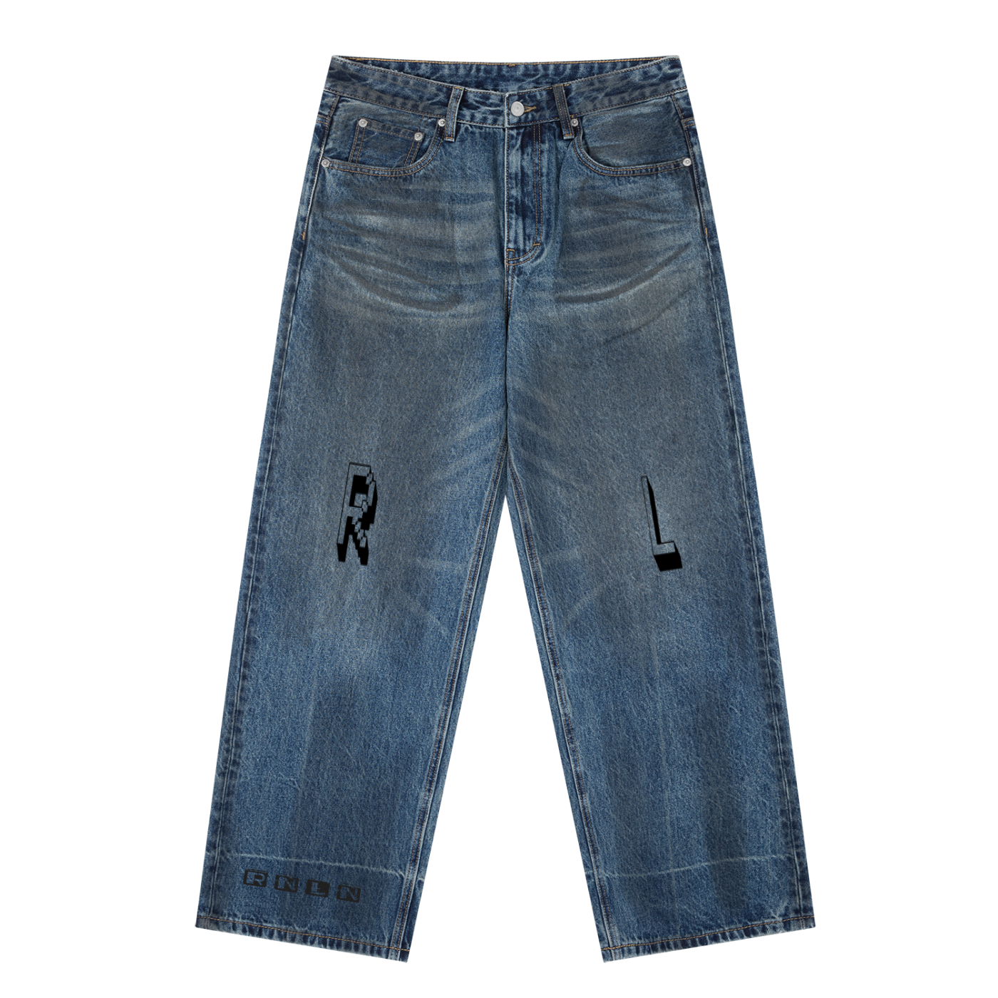 Ryan Lauryn Vintage Wash Baggy Denim Jeans