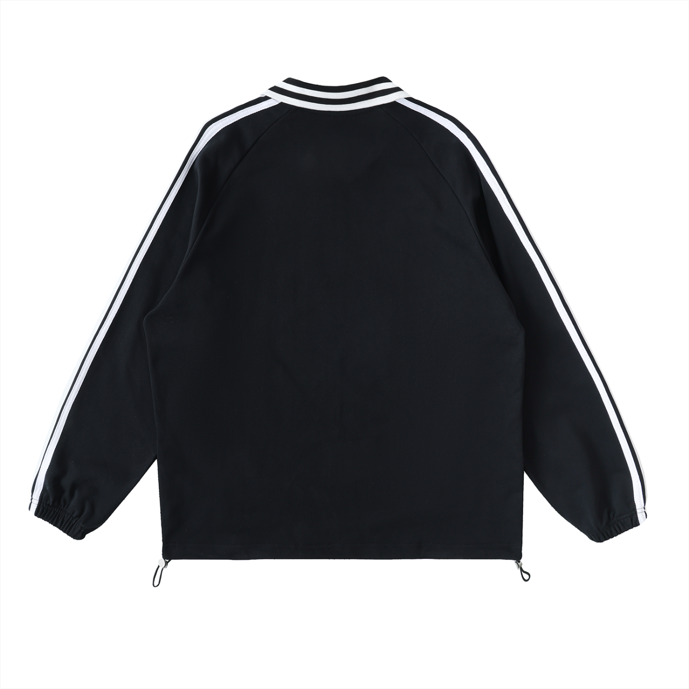 Ryan Lauryn Contrast Striped Lapel Collar Sweatshirt