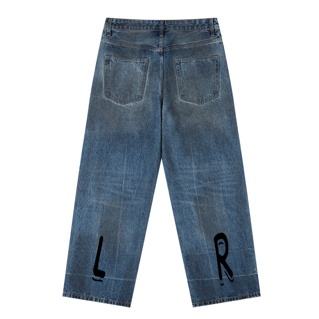 Ryan Lauryn Vintage Wash Baggy Denim Jeans