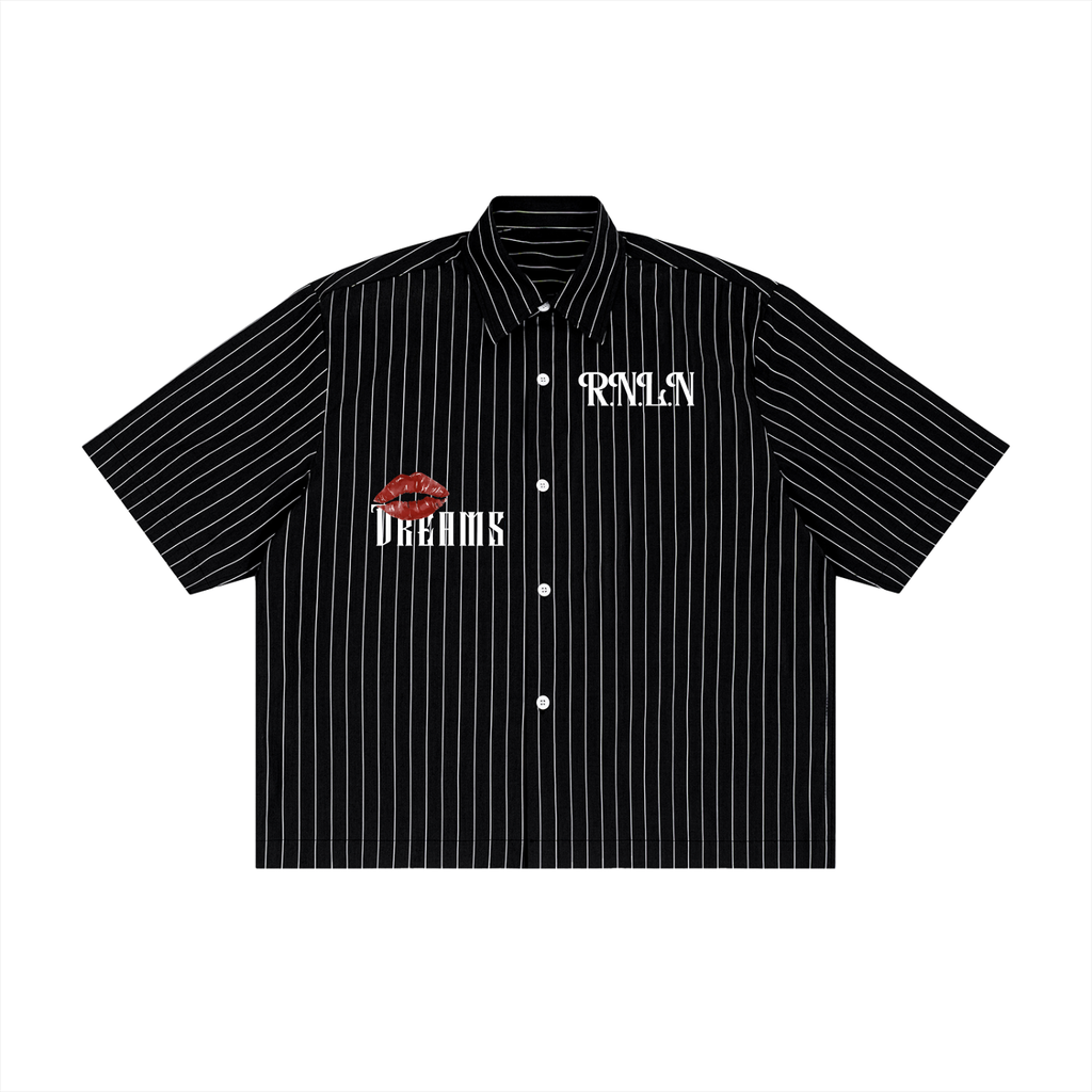 Ryan Lauryn Unisex Striped Boxy Button-Up Shirt