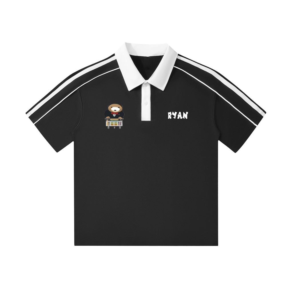 Ryan Lauryn Contrast Collar Short-Sleeve Polo Shirt