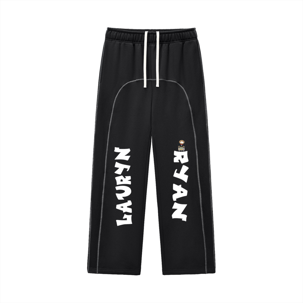 Ryan Lauryn Contrast-Stitched Fleece Sweatpants