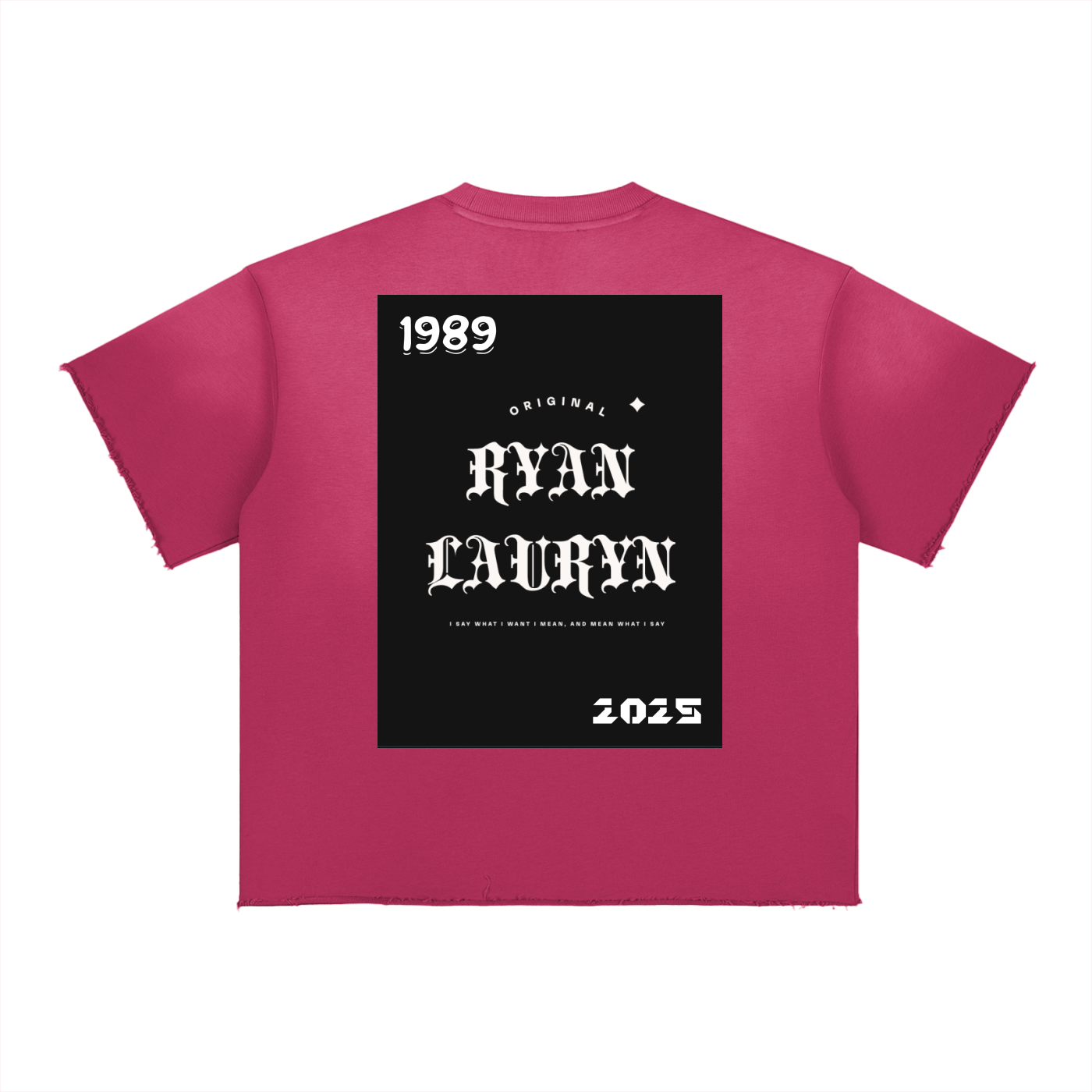 Ryan Lauryn Sun Fade Raw Edge T-Shirt
