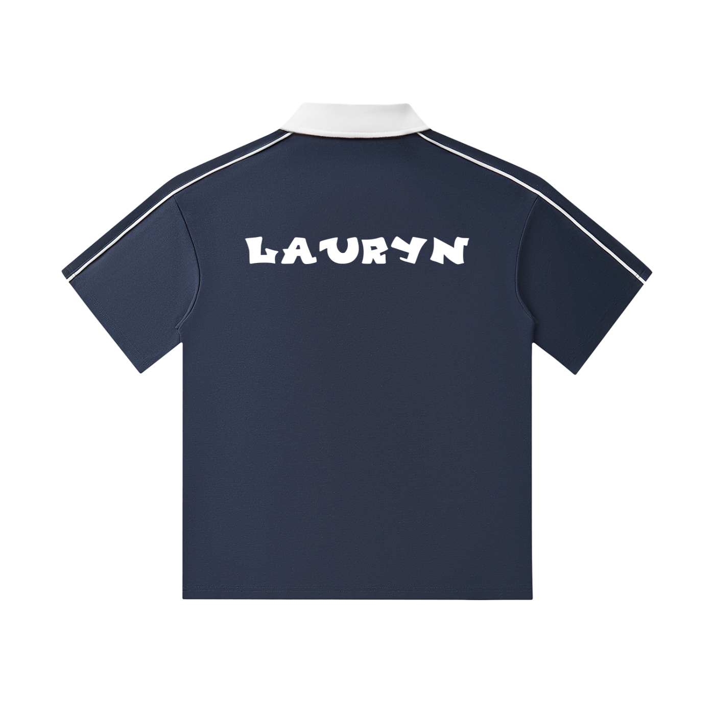 Ryan Lauryn Contrast Collar Short-Sleeve Polo Shirt