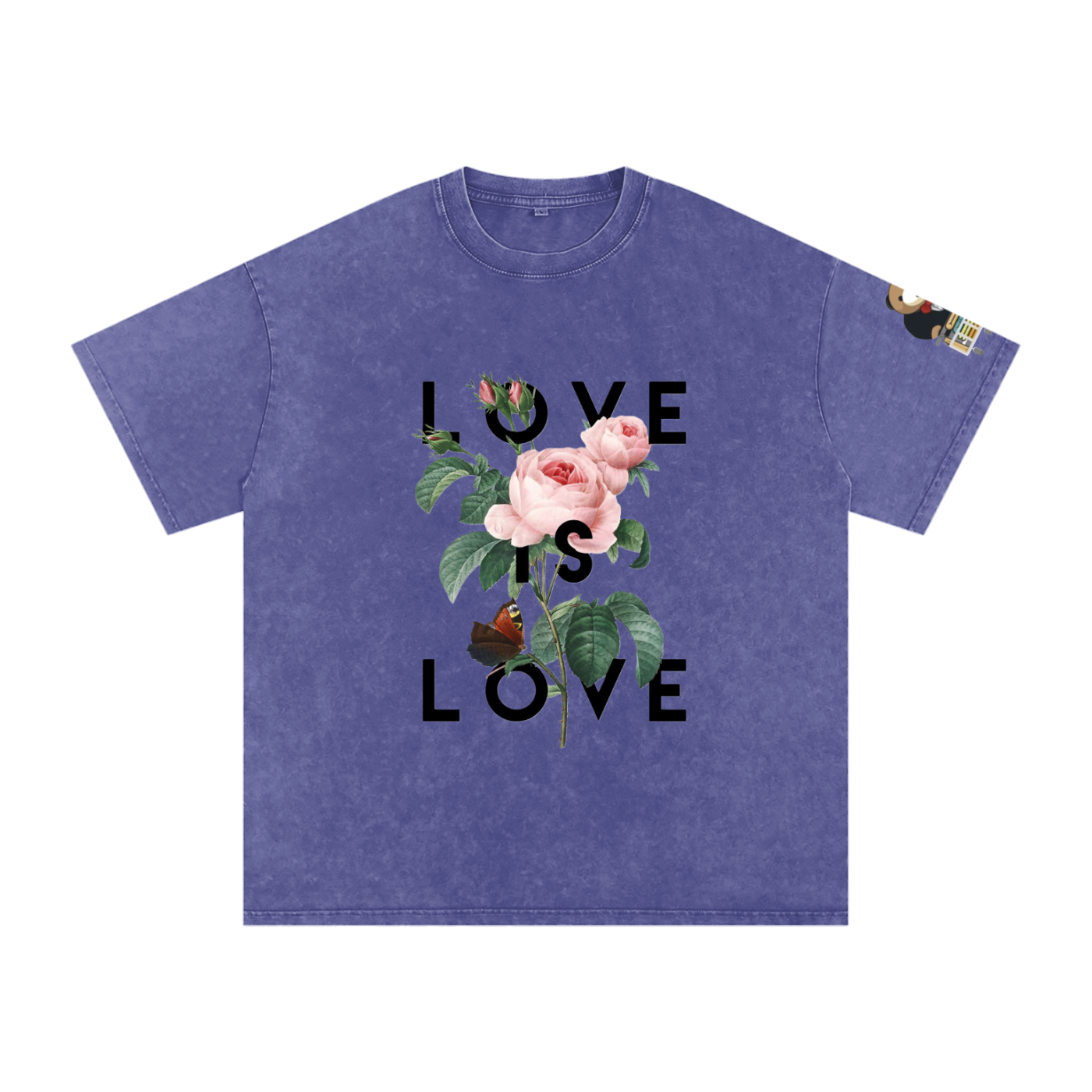 Ryan Lauryn Snow Washed Oversized Cotton T-Shirt