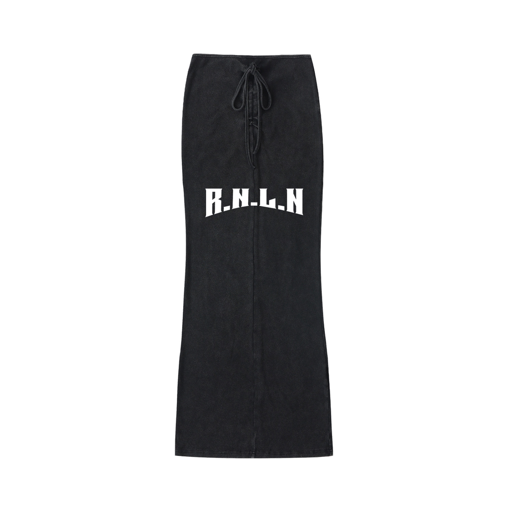Ryan Lauryn Dyed Washed Drawstring Maxi Skirt