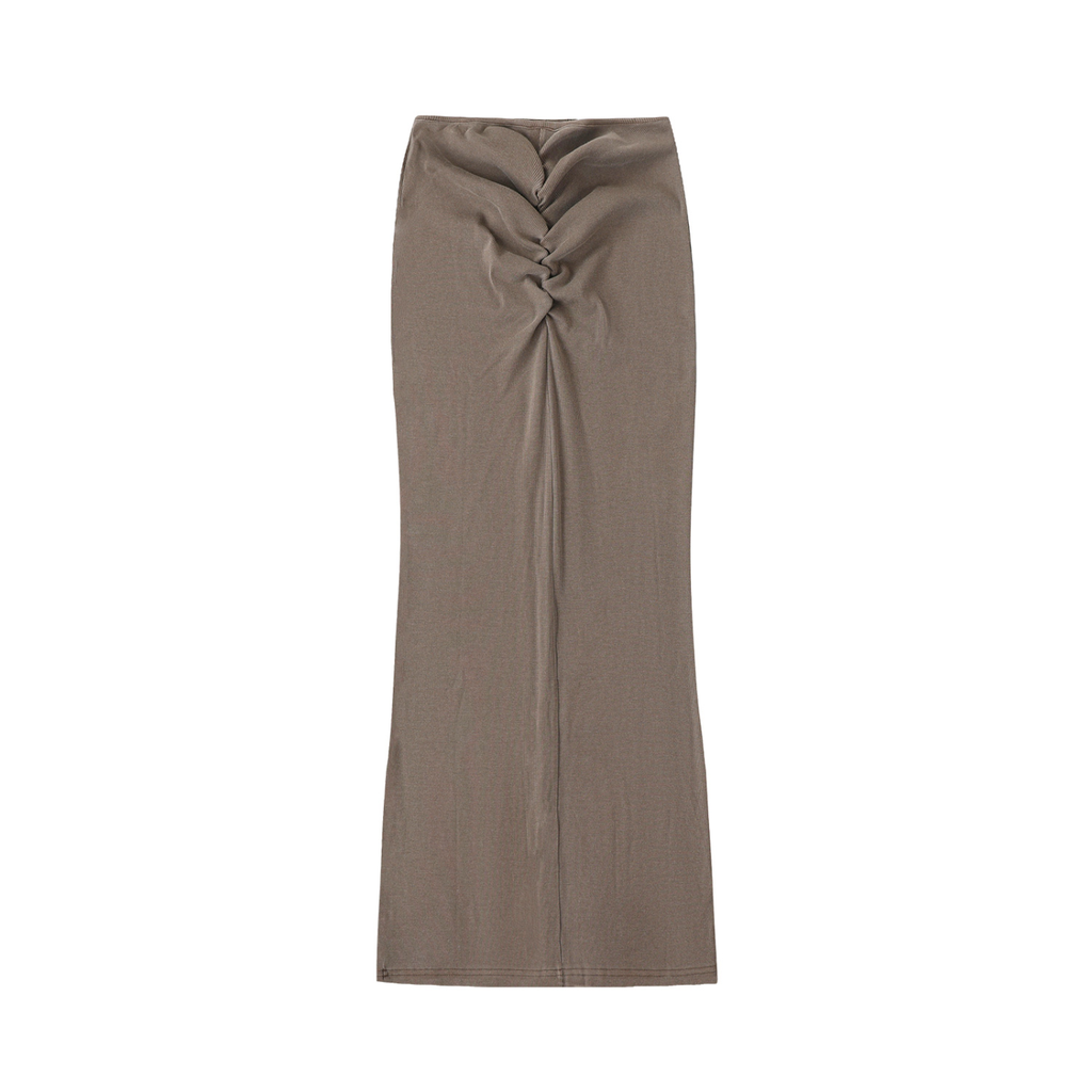 Ryan Lauryn Dyed Washed Drawstring Maxi Skirt