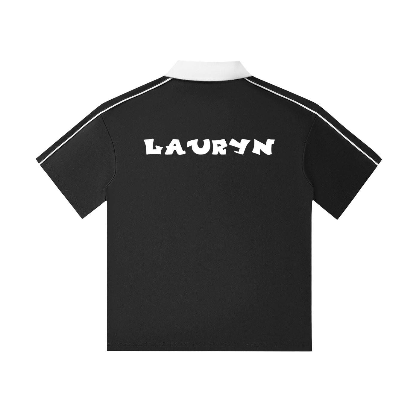 Ryan Lauryn Contrast Collar Short-Sleeve Polo Shirt