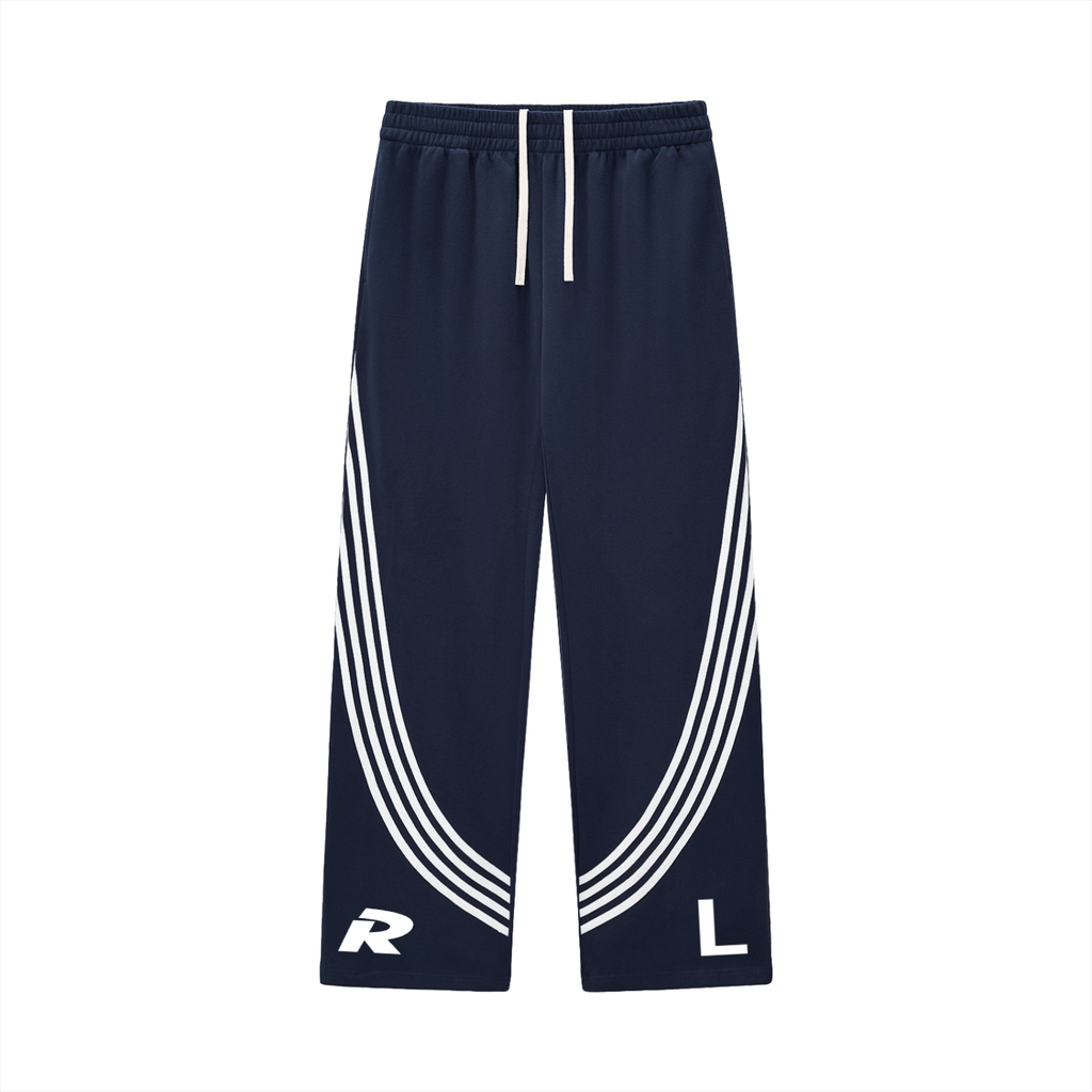Ryan Lauryn Curved Stripe Straight Sweatpants