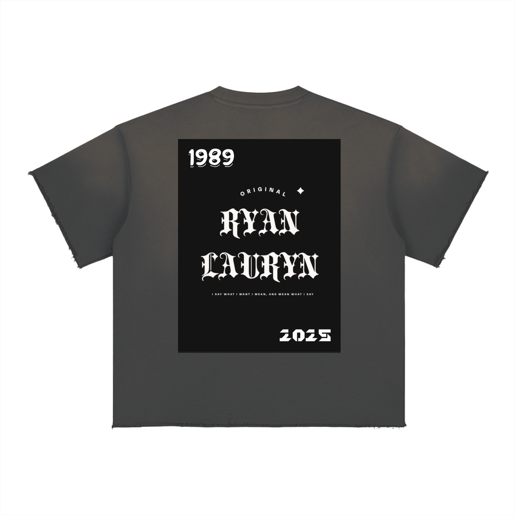 Ryan Lauryn Sun Fade Raw Edge T-Shirt