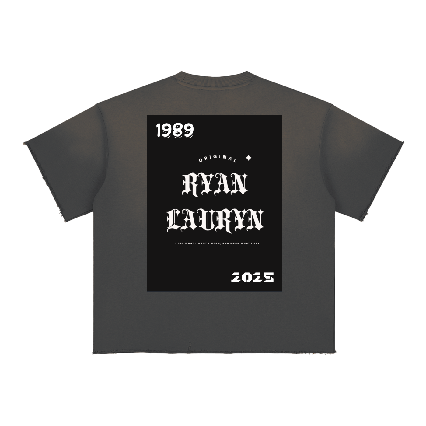 Ryan Lauryn Sun Fade Raw Edge T-Shirt