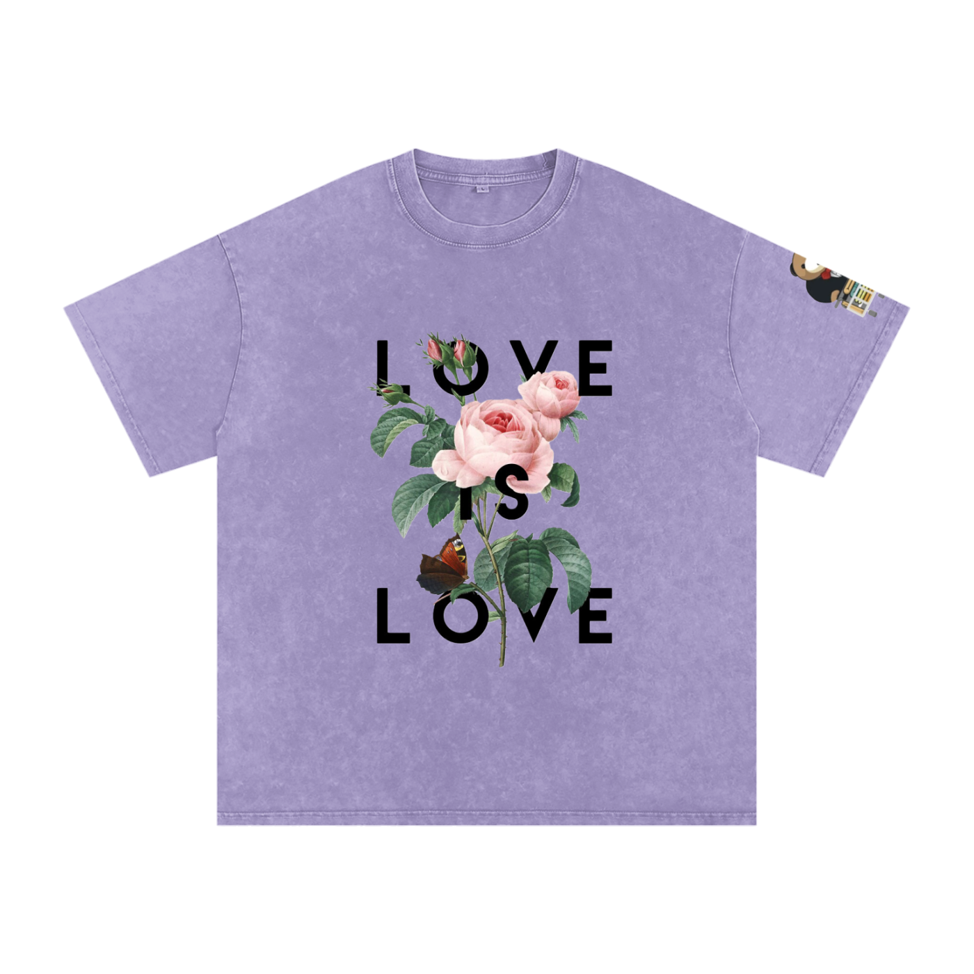 Ryan Lauryn Snow Washed Oversized Cotton T-Shirt