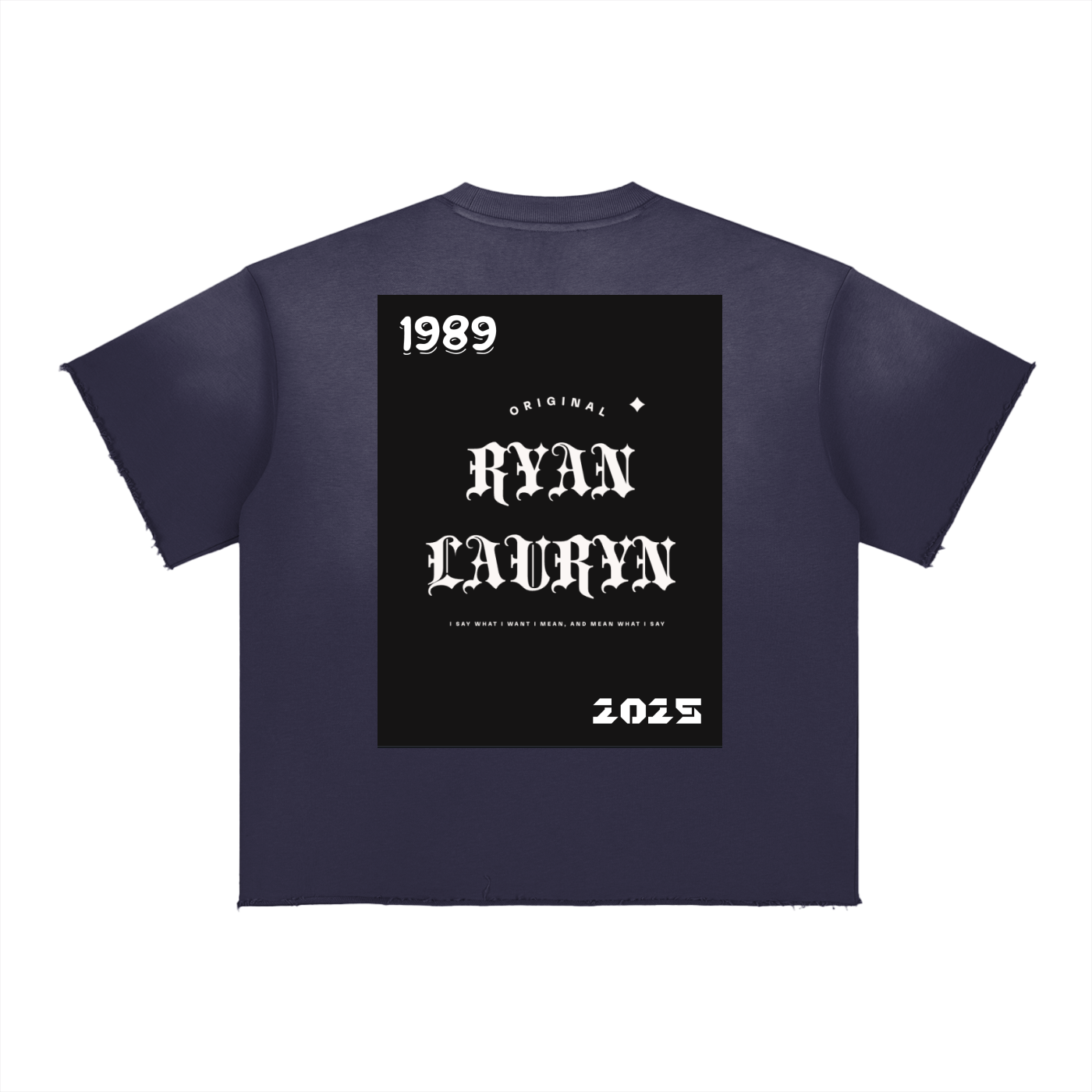 Ryan Lauryn Sun Fade Raw Edge T-Shirt