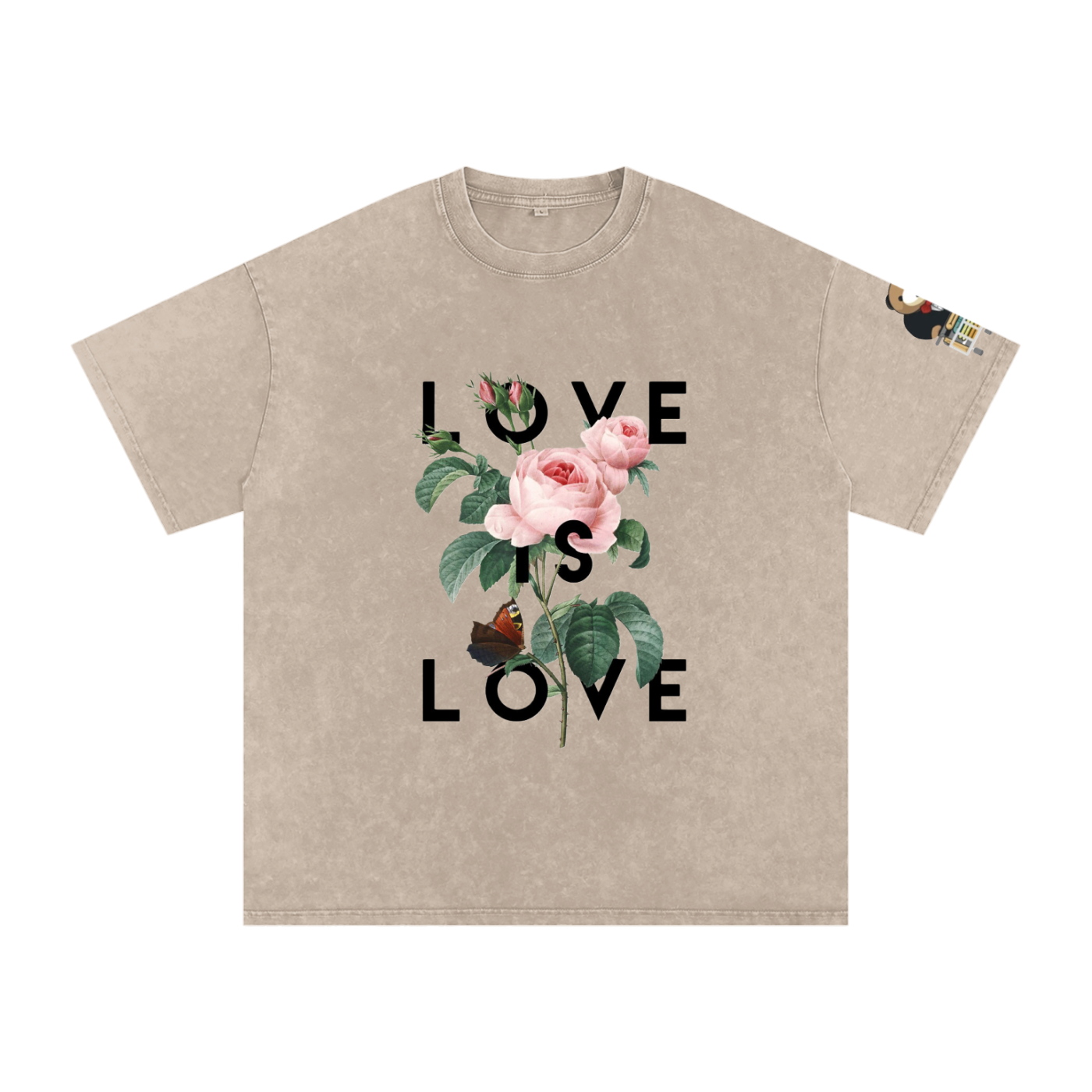 Ryan Lauryn Snow Washed Oversized Cotton T-Shirt