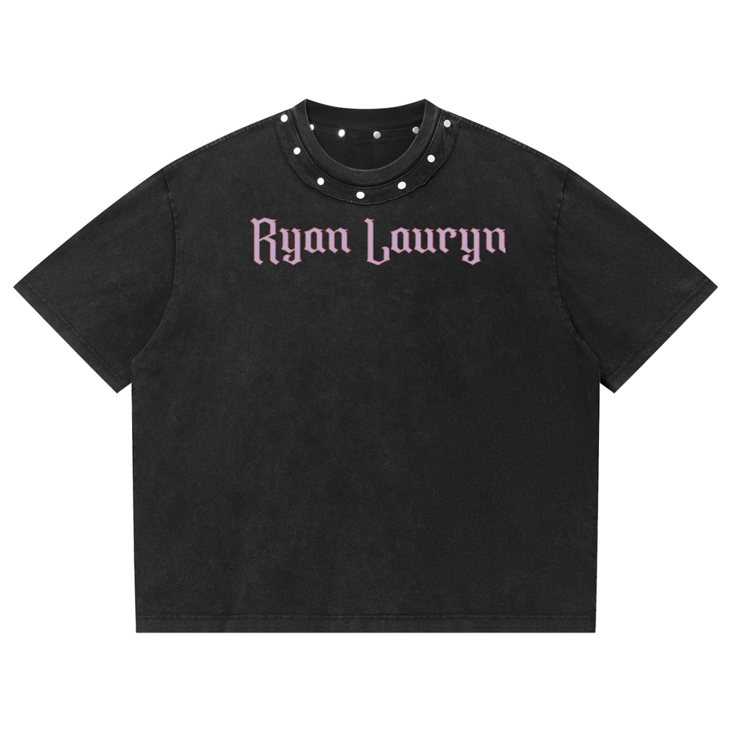Ryan Lauryn Washed Boxy Studded T-Shirt