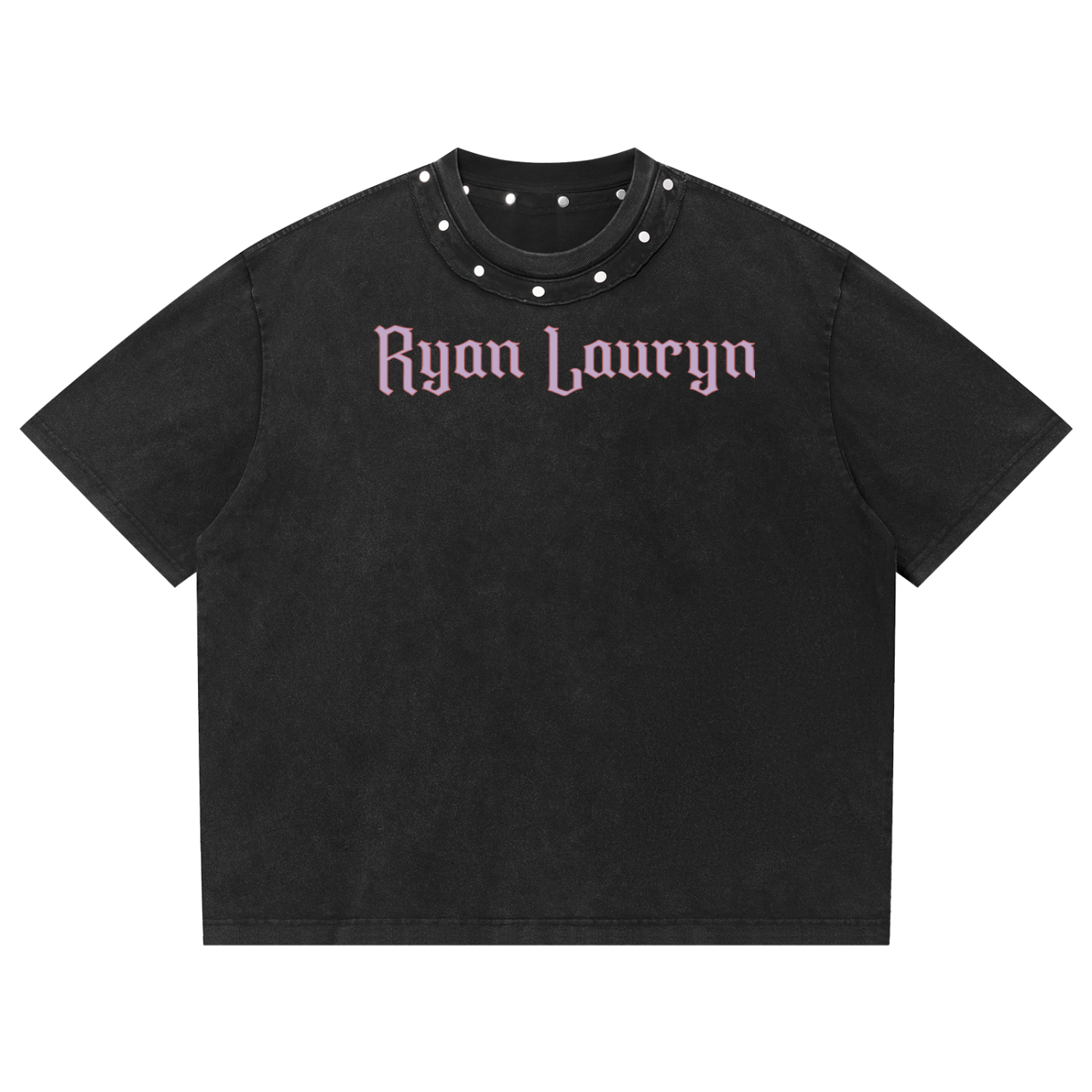 Ryan Lauryn Washed Boxy Studded T-Shirt