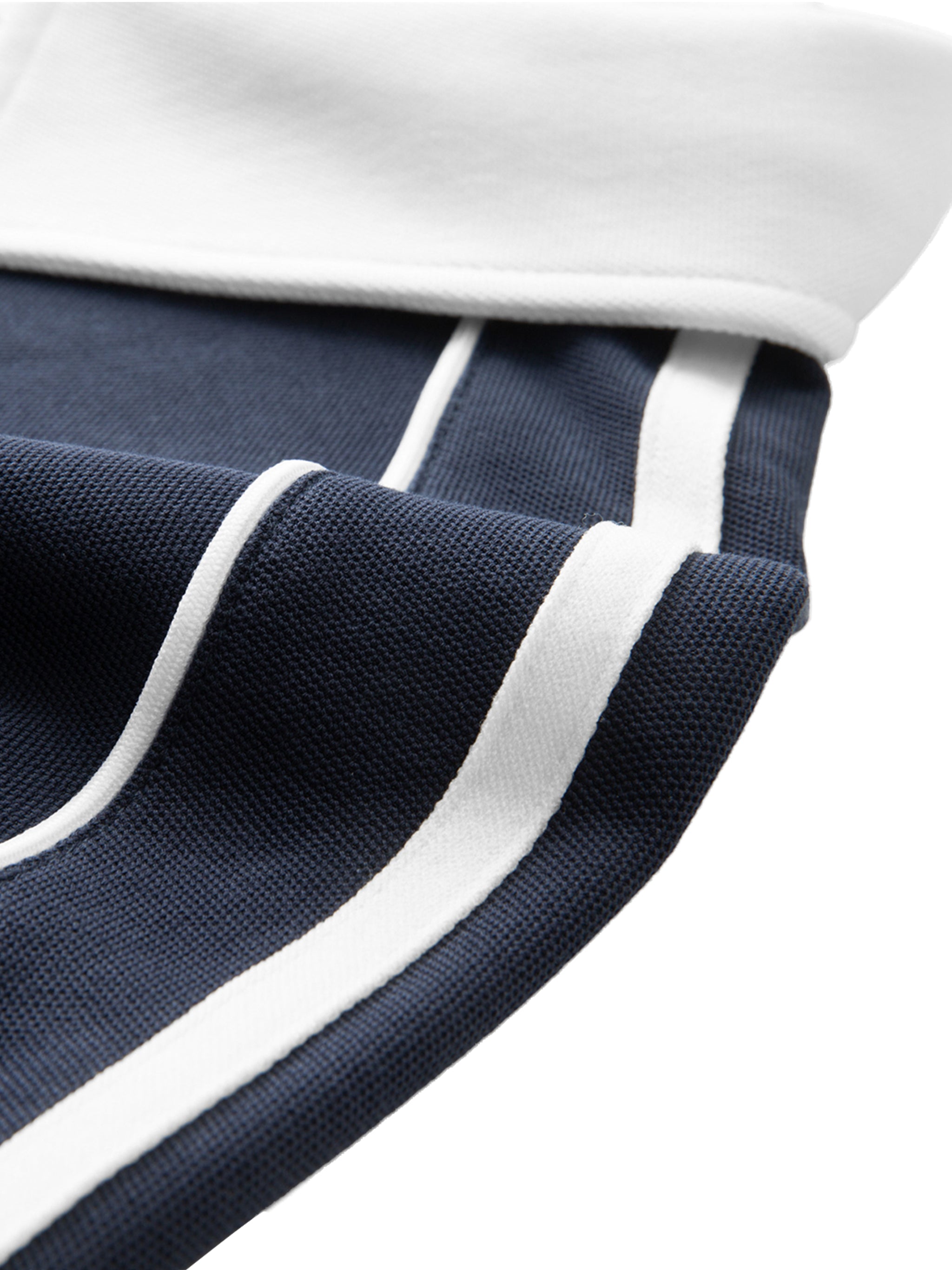Ryan Lauryn Contrast Collar Short-Sleeve Polo Shirt