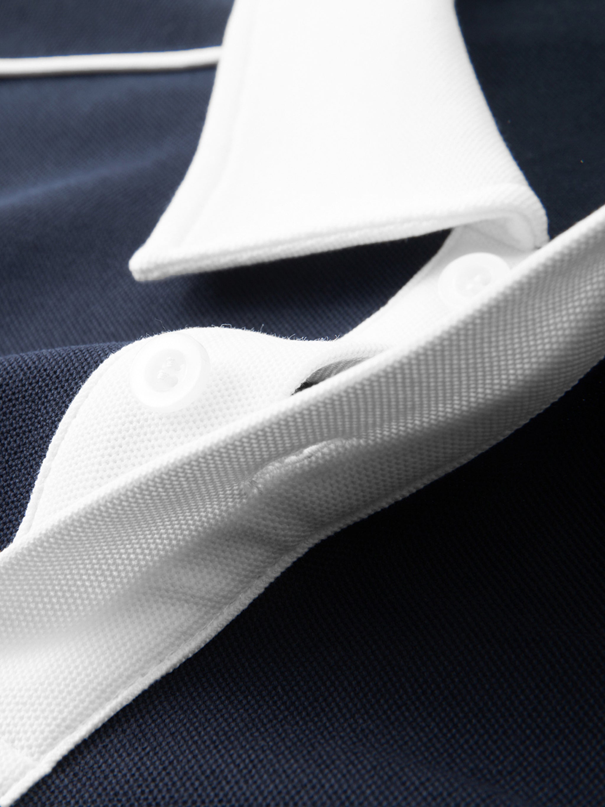Ryan Lauryn Contrast Collar Short-Sleeve Polo Shirt