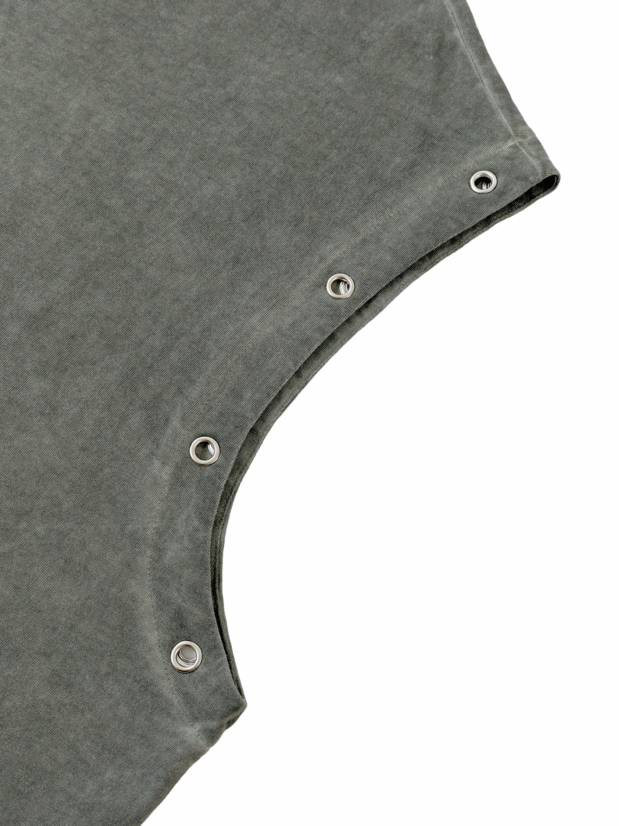 Ryan Lauryn Distressed Grommet Eyelet Tank Top