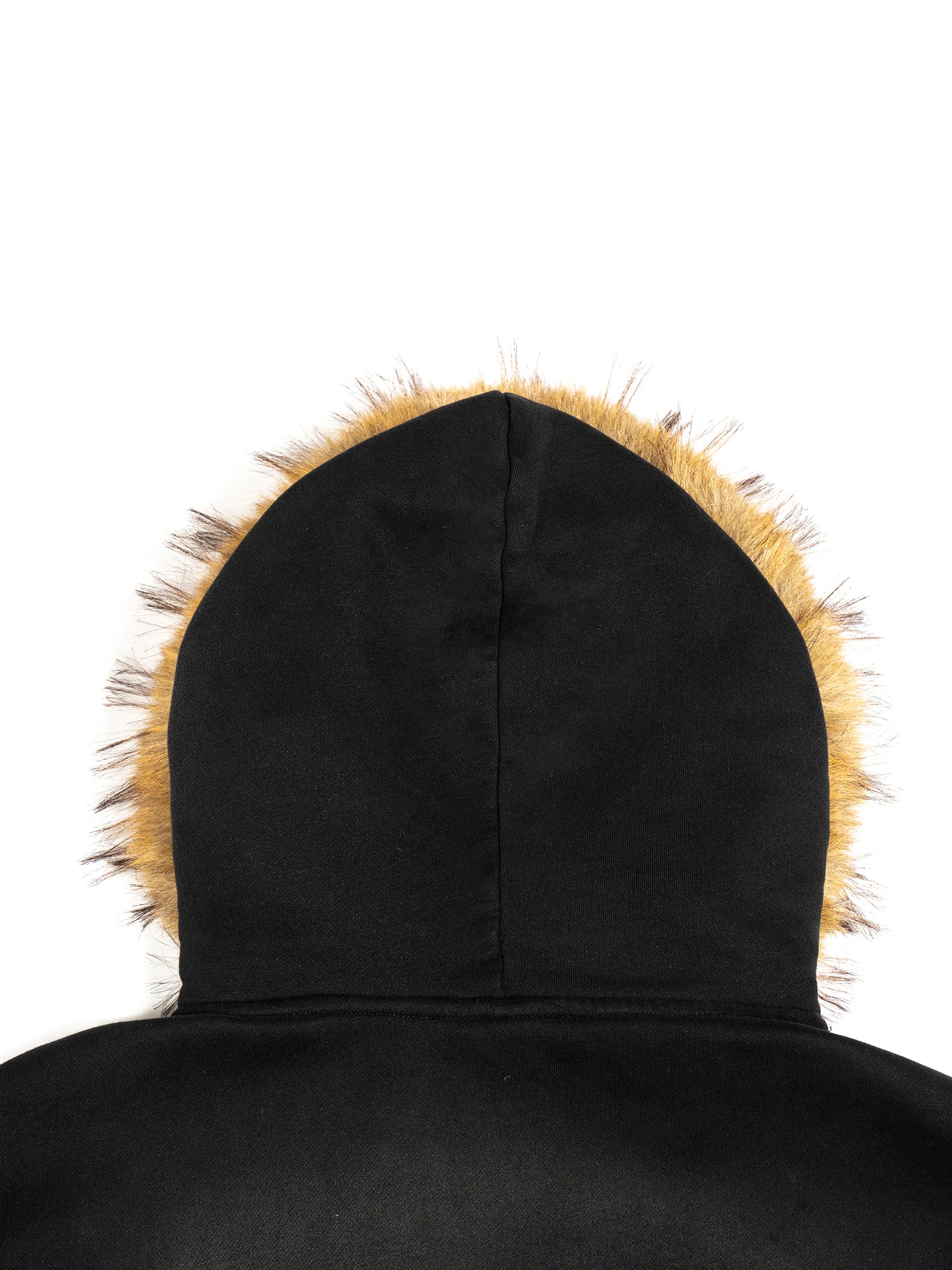 Ryan Lauryn Sun Fade Boxy Detachable Fur Jacket