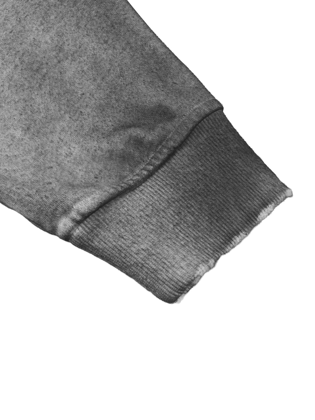 Ryan Lauryn Sun Fade Frayed Raw Edge Fleece Zip Hoodie