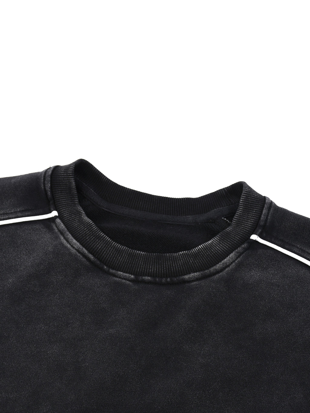 Ryan Lauryn Mineral Wash Piping Raw Hem Sweatshirt
