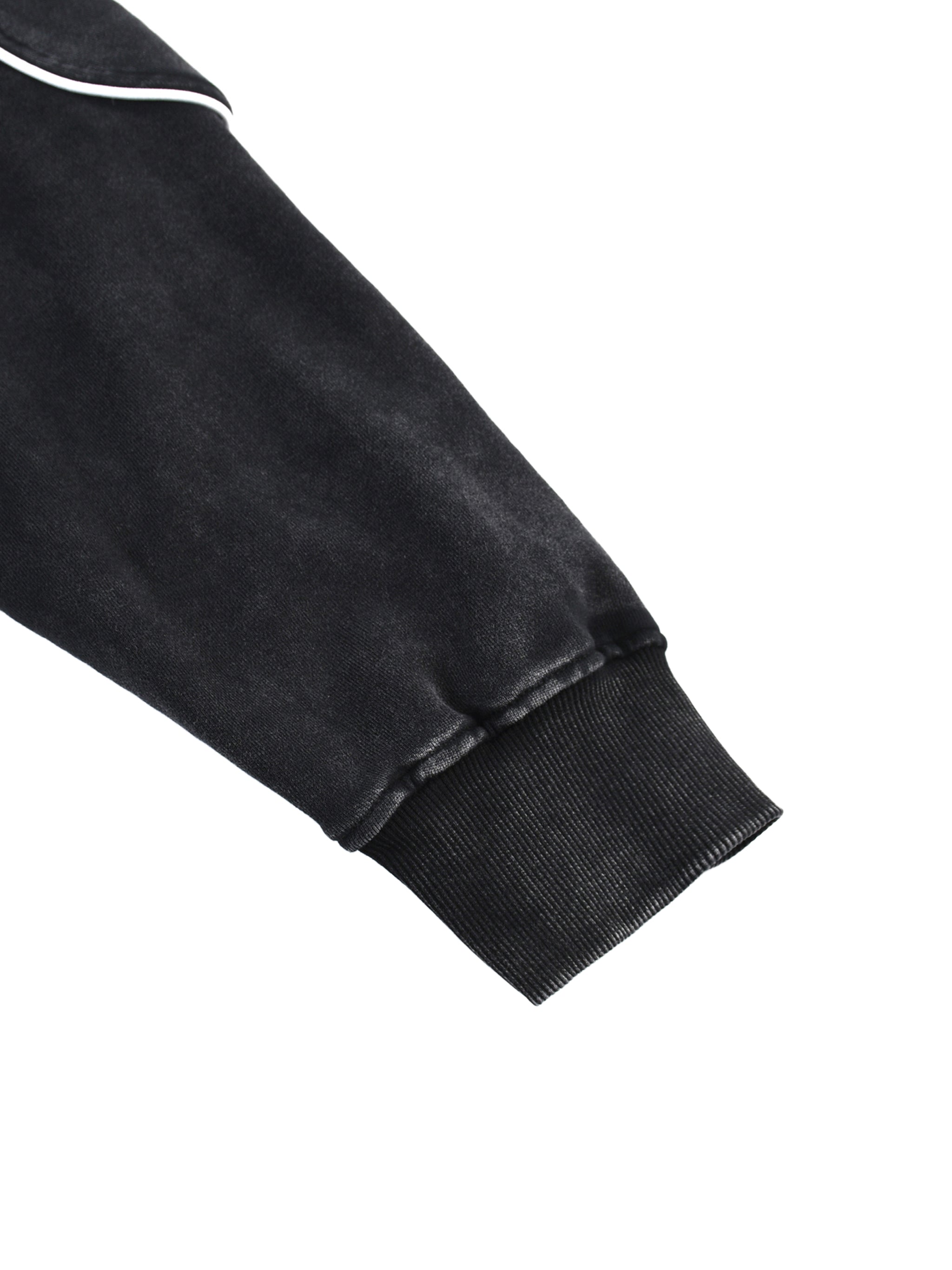 Ryan Lauryn Mineral Wash Piping Raw Hem Sweatshirt