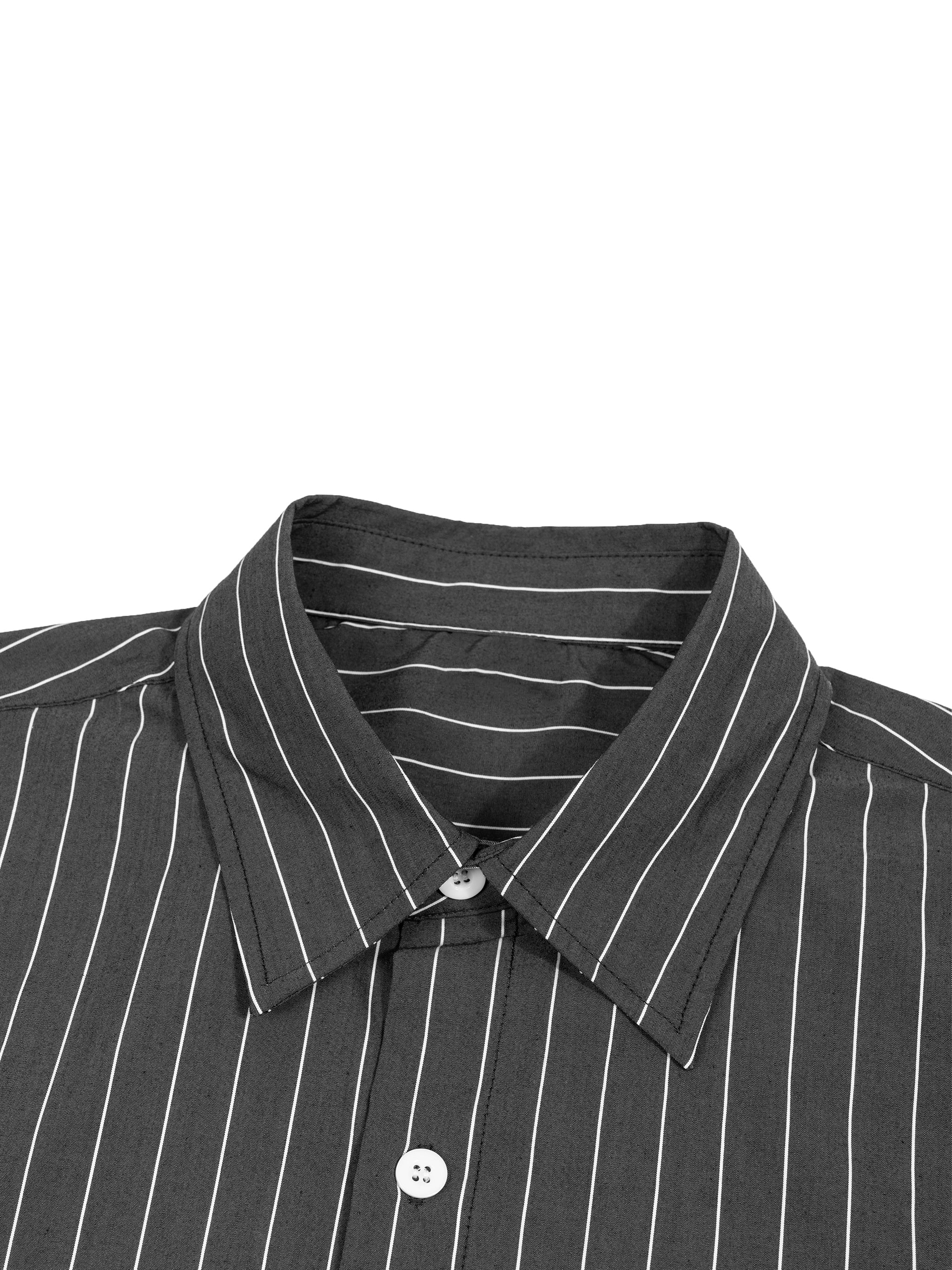 Ryan Lauryn Striped Boxy Button-Up Shirt