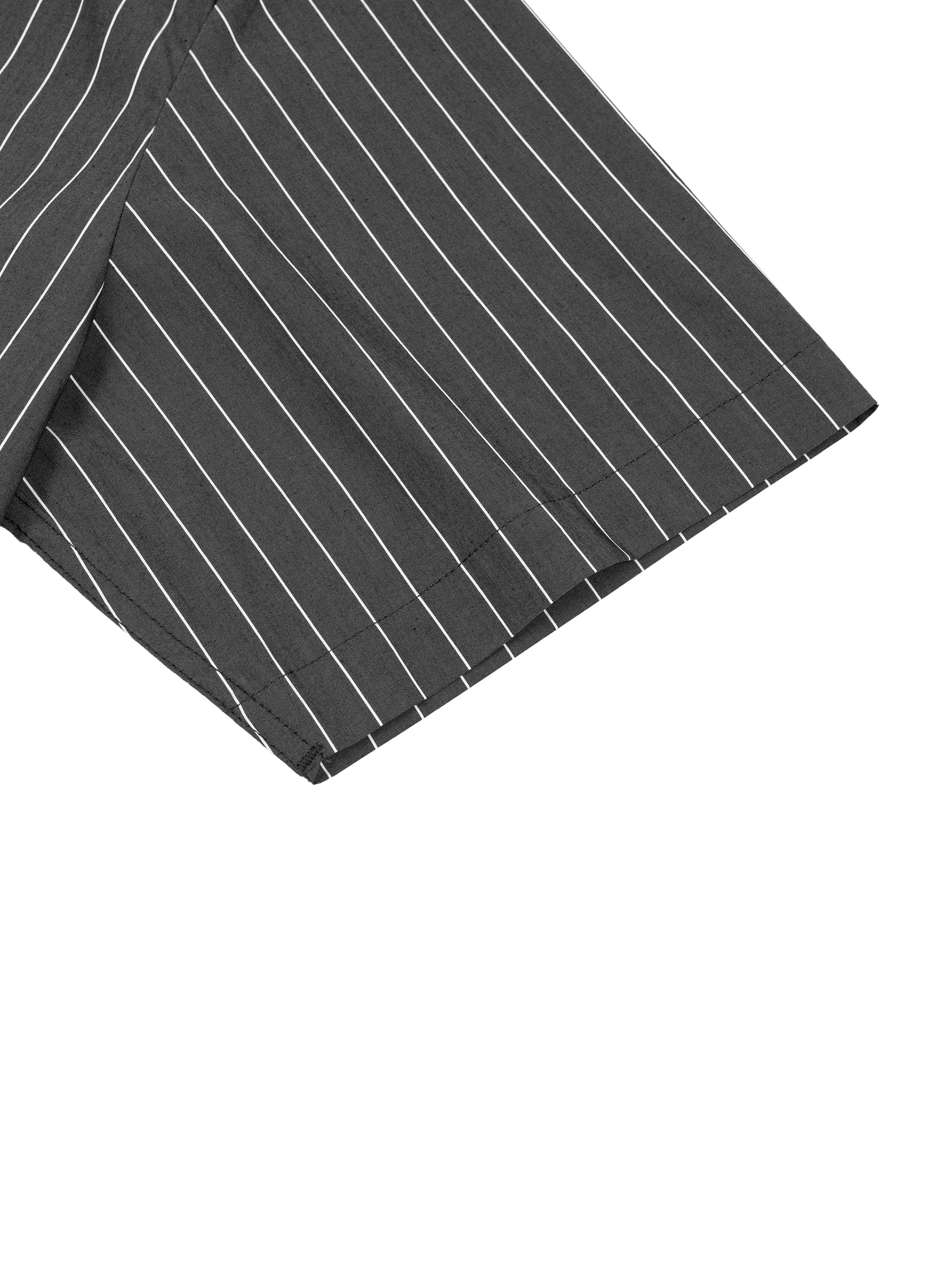 Ryan Lauryn Striped Boxy Button-Up Shirt